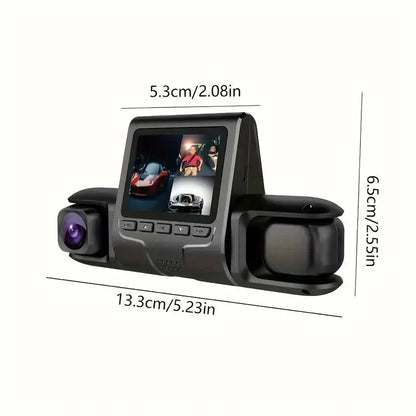 Skorter | Car Dashcam Recorder, 2.0 Inch Screen Dual Lens HD Night Monitoring Mini Dash Cam
