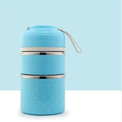Skorter | Multilayer Cute Thermal Lunch Box Stainless Steel Food Container