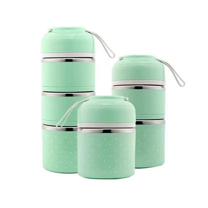 Skorter | Multilayer Cute Thermal Lunch Box Stainless Steel Food Container