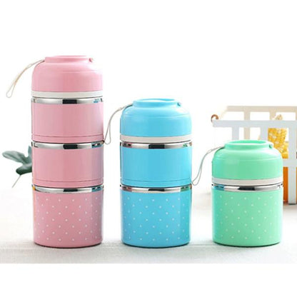 Skorter | Multilayer Cute Thermal Lunch Box Stainless Steel Food Container