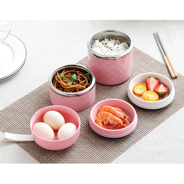 Skorter | Multilayer Cute Thermal Lunch Box Stainless Steel Food Container