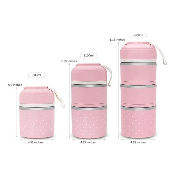 Skorter | Multilayer Cute Thermal Lunch Box Stainless Steel Food Container
