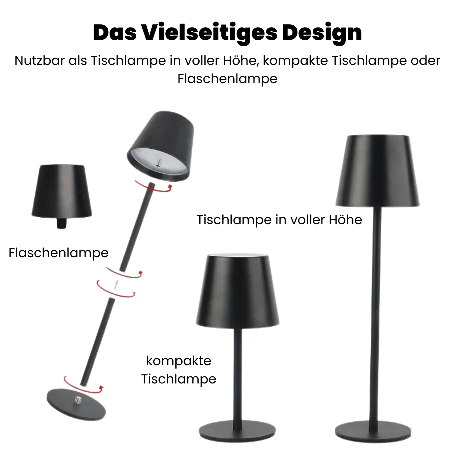 Skorter | LED Table Lamp – Wireless, Touch Control & Dimmable Light
