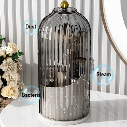 Skorter | Beauty SpinMate – 360° Rotating Makeup Brush Holder & Cosmetic Organiser with Dustproof Lid