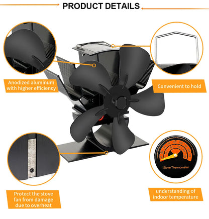 Skorter | Best Wood Burner Stove Fan for Log Burning Fire Stove