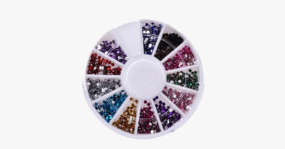 Skorter | 2400 pieces of rhinestones for nail art manicure in 12 color wheel