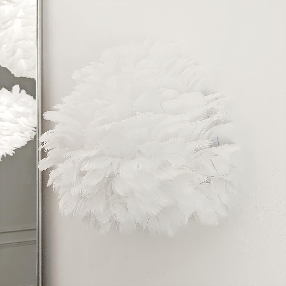 Skorter | Natasha White Feather Wall Lamp