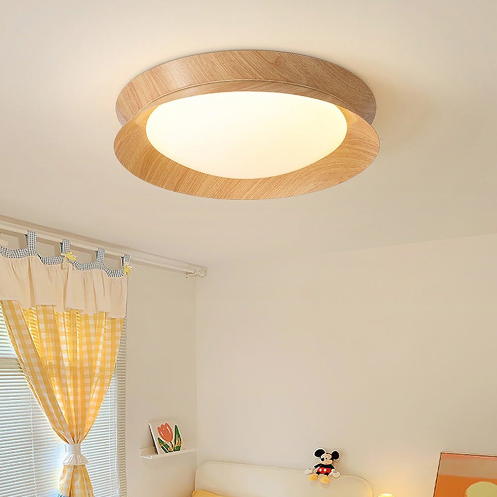 Natural LED Wood Grain Ceiling Light - SKØRTER