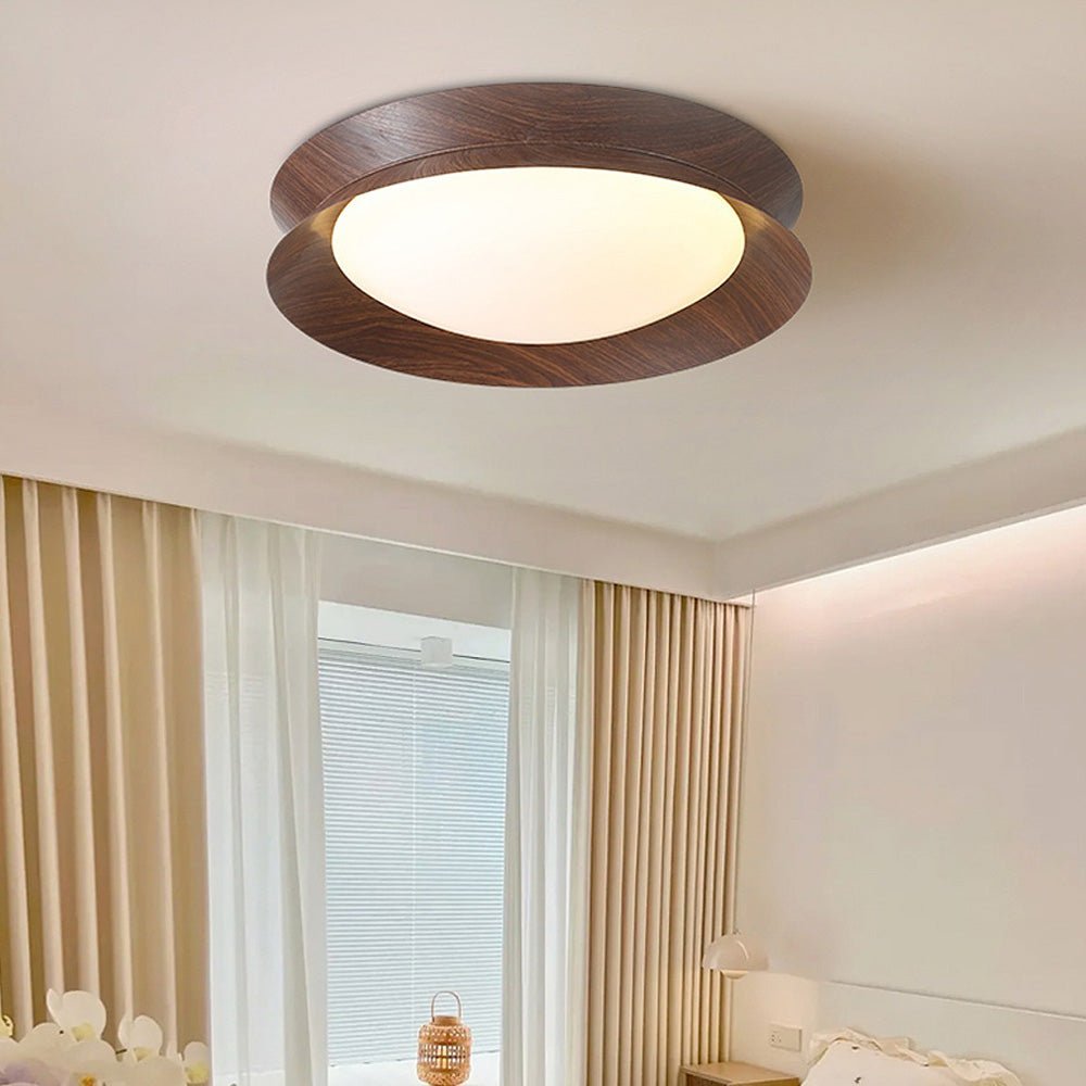 Natural LED Wood Grain Ceiling Light - SKØRTER