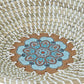 Skørter | Natural Weaving Fruit Basket Bowl with Wood Base, Handmade Egras