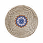 Skørter | Natural Weaving Fruit Basket Bowl with Wood Base, Handmade Egras