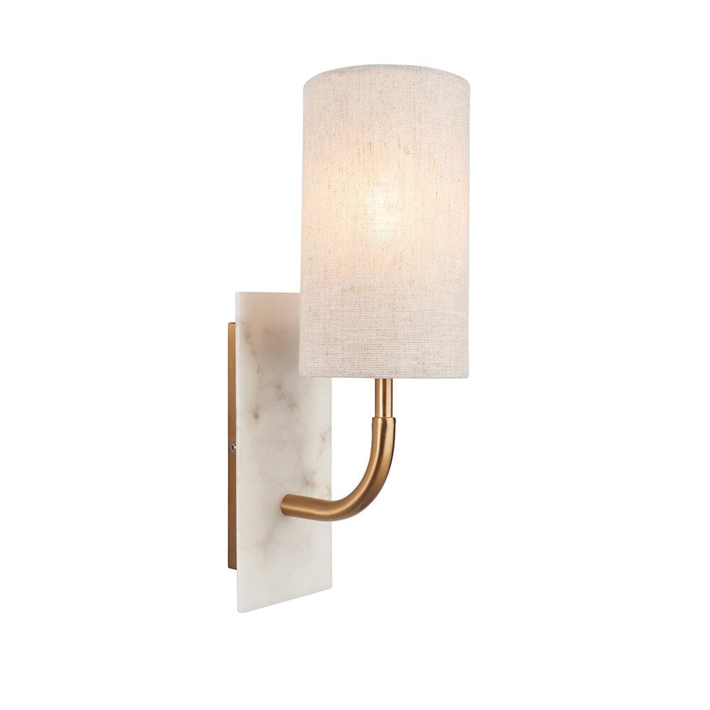 Skorter | Nerosa Gold & White Marble Curved Wall Lamp