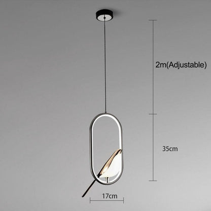 Nordic LED Golden Bird Wall Lamp Parlor Bar Bedside Hanging Light Novelty Rotatable Wall Lamp Bedroom Bedside Indoor Sconce - SKØRTER