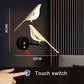 Nordic LED Golden Bird Wall Lamp Parlor Bar Bedside Hanging Light Novelty Rotatable Wall Lamp Bedroom Bedside Indoor Sconce - SKØRTER