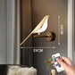 Nordic LED Golden Bird Wall Lamp Parlor Bar Bedside Hanging Light Novelty Rotatable Wall Lamp Bedroom Bedside Indoor Sconce - SKØRTER