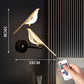 Nordic LED Golden Bird Wall Lamp Parlor Bar Bedside Hanging Light Novelty Rotatable Wall Lamp Bedroom Bedside Indoor Sconce - SKØRTER