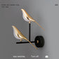 Nordic LED Golden Bird Wall Lamp Parlor Bar Bedside Hanging Light Novelty Rotatable Wall Lamp Bedroom Bedside Indoor Sconce - SKØRTER