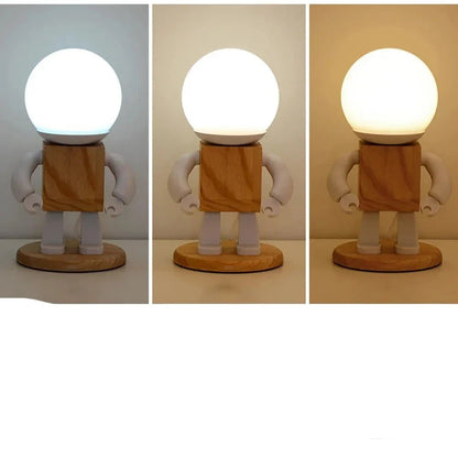 Nordic Wooden Robot Table Lamp - SKØRTER