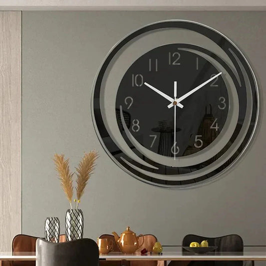 Skorter | NordicTime Acrylic Wall Clock – Silent 3D Geometric Design for Modern Homes