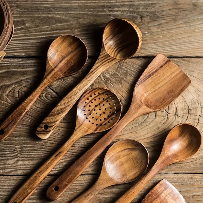 Skorter | FJORDFLAME SET – Sustainable 5-Piece Teak Wood Kitchen Utensil Set