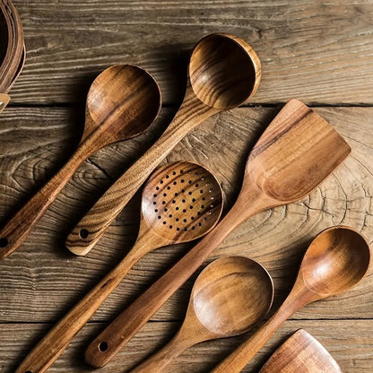 Skorter | FJORDFLAME SET – Sustainable 5-Piece Teak Wood Kitchen Utensil Set