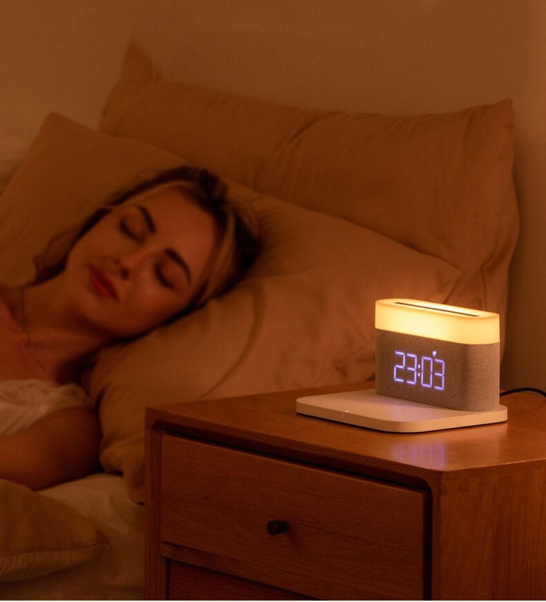 Skorter | 3-in-1 Wireless Charger, LED Lamp & Digital Alarm Clock | Fast Charging Dock