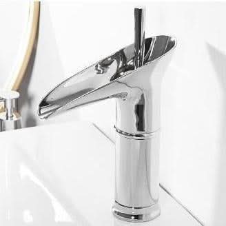 Skorter | Antique Brass Waterfall Bathroom Sink Faucet