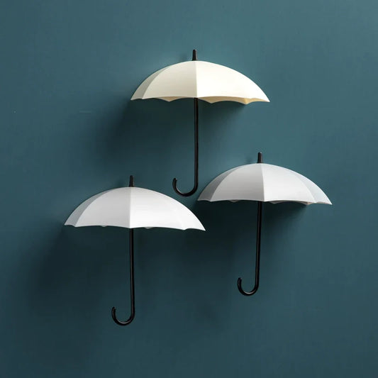 Skorter | Cute Umbrella Wall Hook - No-Drill Key & Coat Hanger