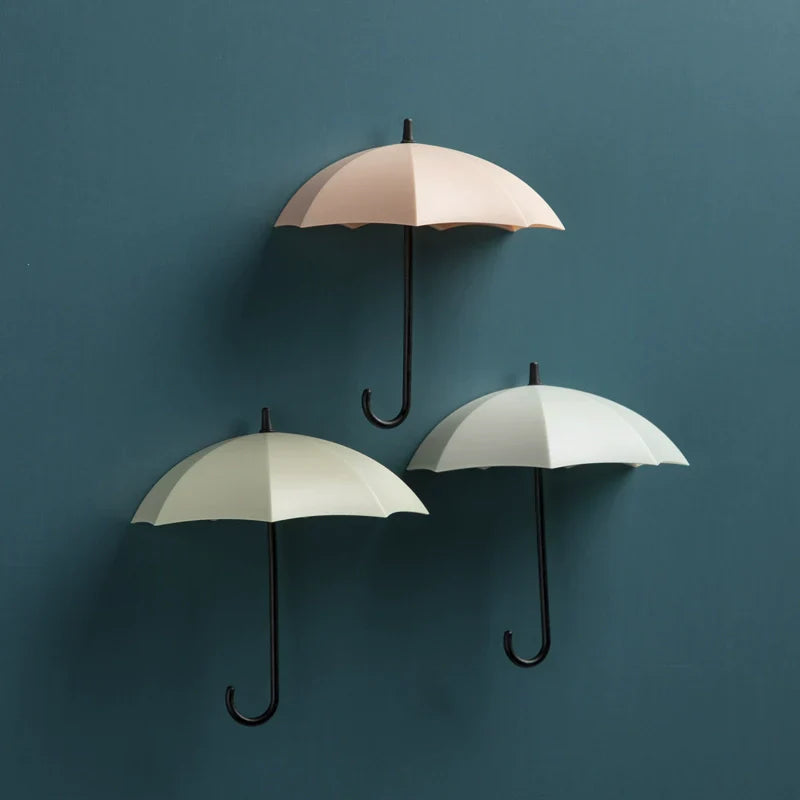 Skorter | Cute Umbrella Wall Hook - No-Drill Key & Coat Hanger