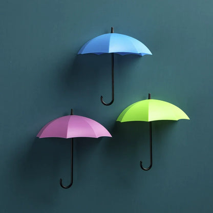 Skorter | Cute Umbrella Wall Hook - No-Drill Key & Coat Hanger