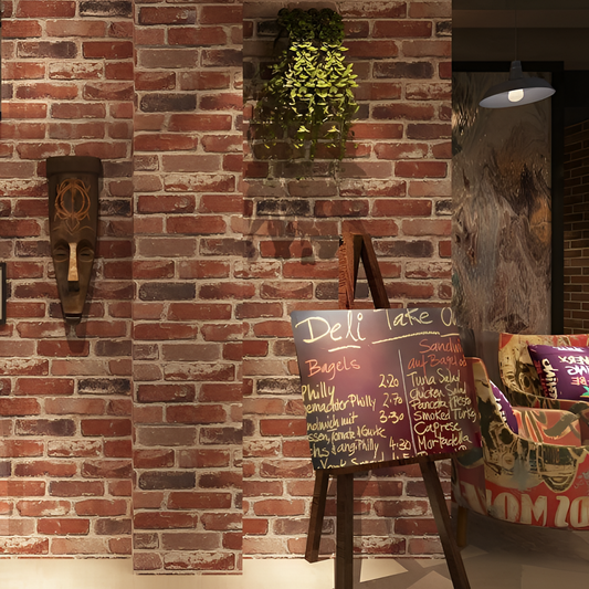 Skorter | Carter Rustic Brick Wallpaper Roll