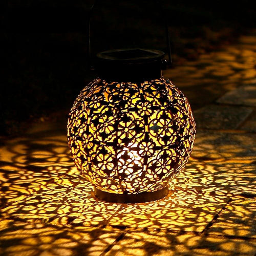 Outdoor Hanging Solar Shadow Cast Lantern