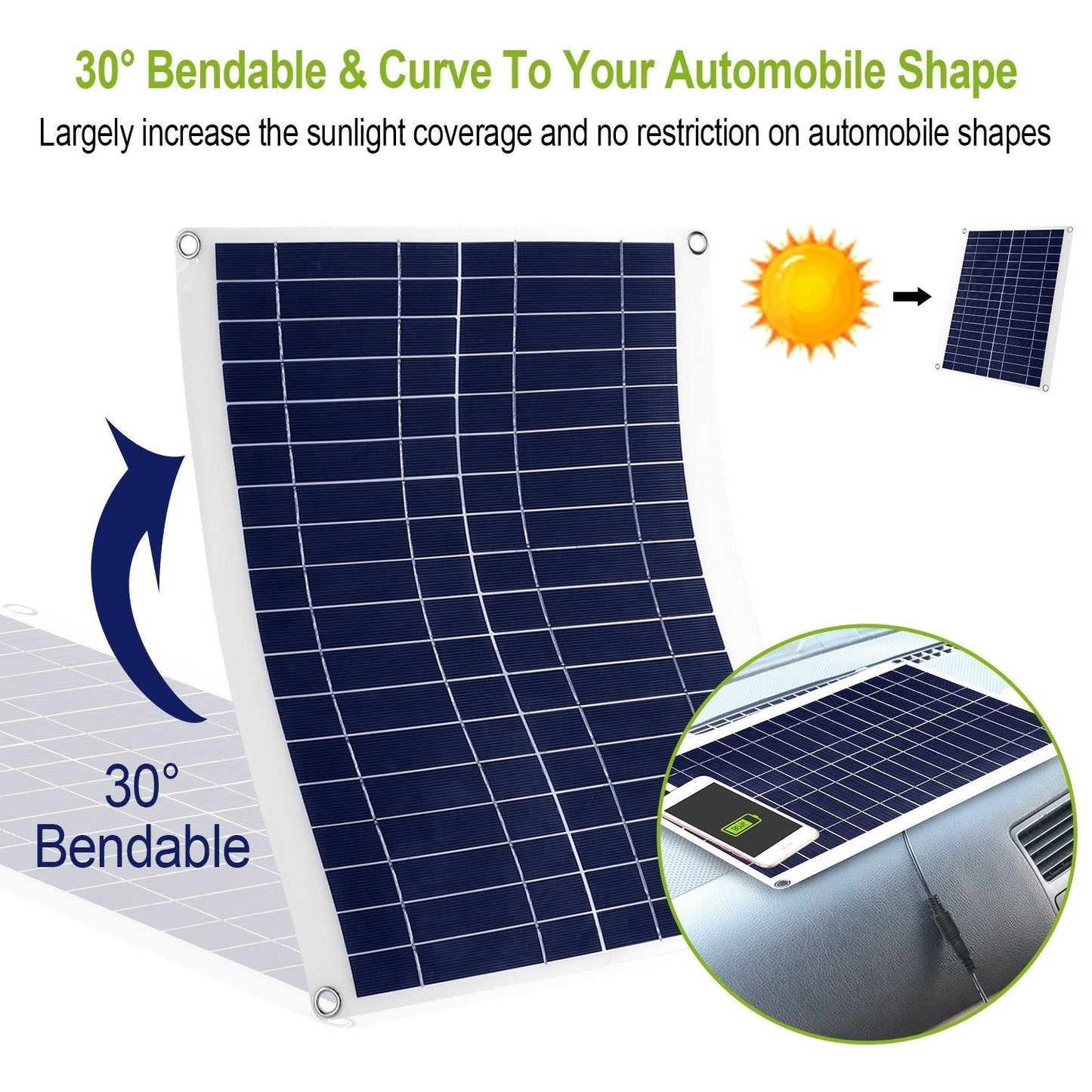 Skorter | Outdoor solar panel 12V 25W car battery charger
