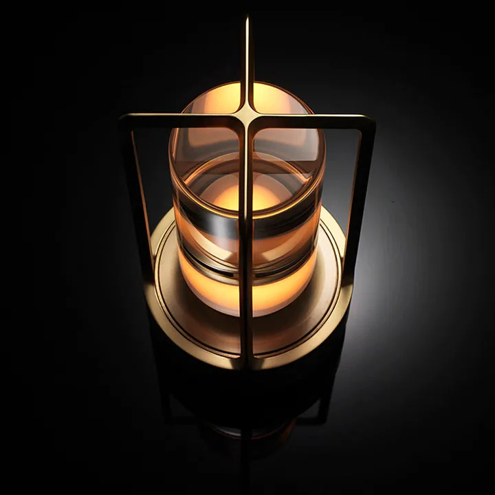 Skorter | Lantern Cordless Rechargeable Small Night Table Lamp Gold