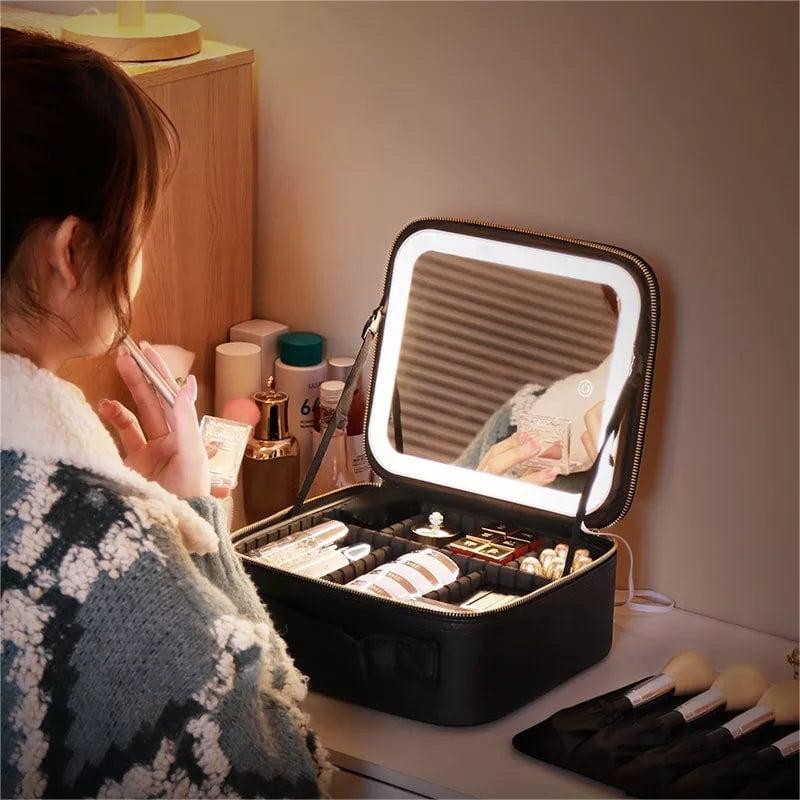 Skorter | GlamBolt️ | Radiant on the go with LED makeup bag