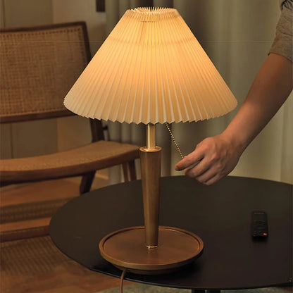 Skorter | GlowTimber - Classic Wooden Plissé Lamp