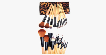 Skorter | 12-piece leopard skin brush set