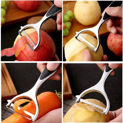 Skorter | PeelMate Pro – Comfortable, Non-Slip Stainless Steel Peeler for Effortless Prep