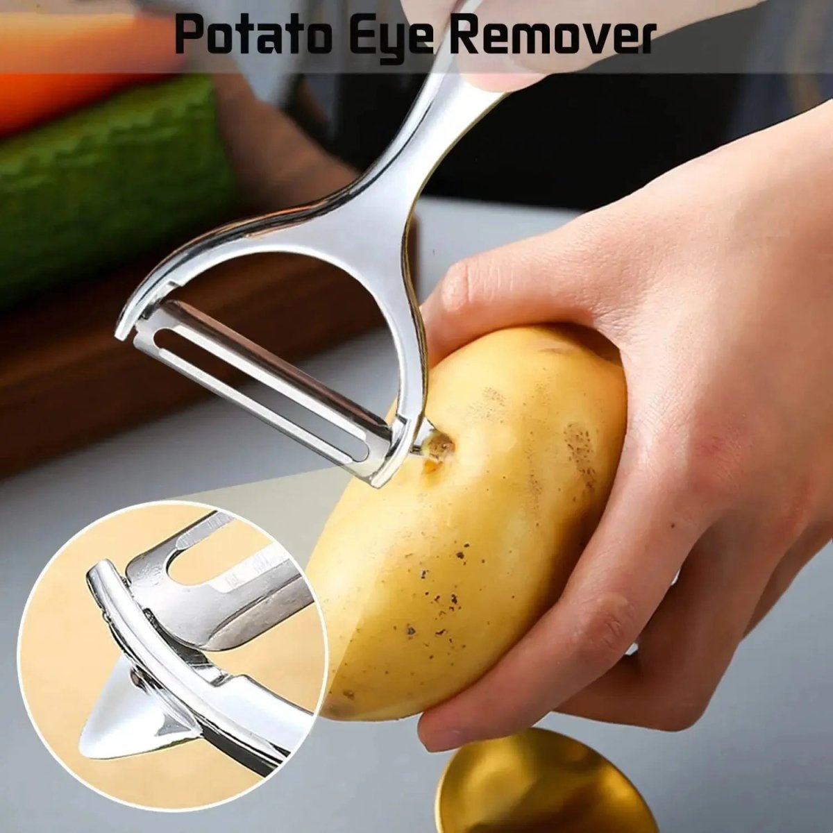 Skorter | PeelMate Pro – Comfortable, Non-Slip Stainless Steel Peeler for Effortless Prep