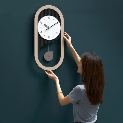 Pendulum Silent Long Wall Clock for Home Office - SKØRTER