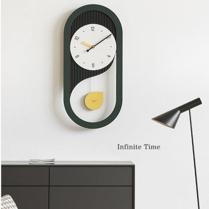 Pendulum Silent Long Wall Clock for Home Office - SKØRTER
