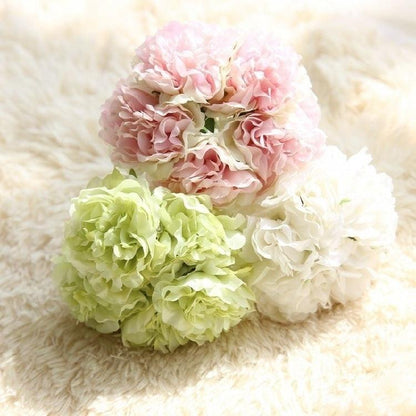 Skorter | Elegant Peony Silk Flower Bundle - Set of 5 Heads