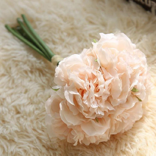 Skorter | Elegant Peony Silk Flower Bundle - Set of 5 Heads