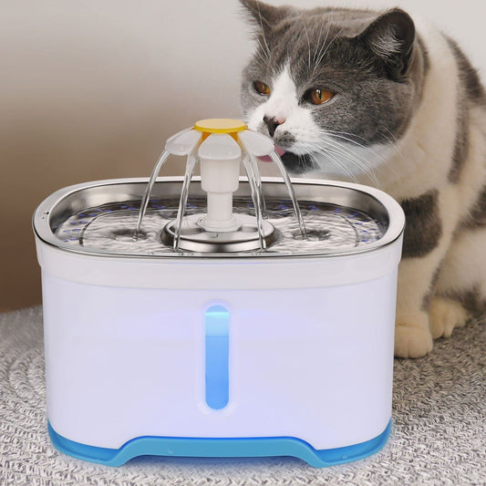 Skorter | Pet Water Dispenser Fountain Cat Dog LED Light Drinking 2 Spray Heads