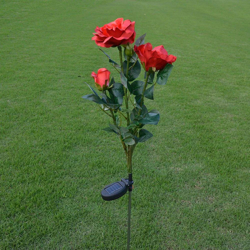 Skorter | Solar-powered rose lights – garden stakes with solar panel for decorative lighting