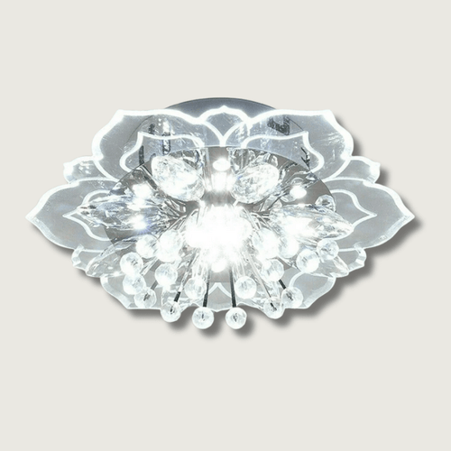 Skorter | FloralGlow LED Crystal Ceiling Lamp – Elegant Flower Design