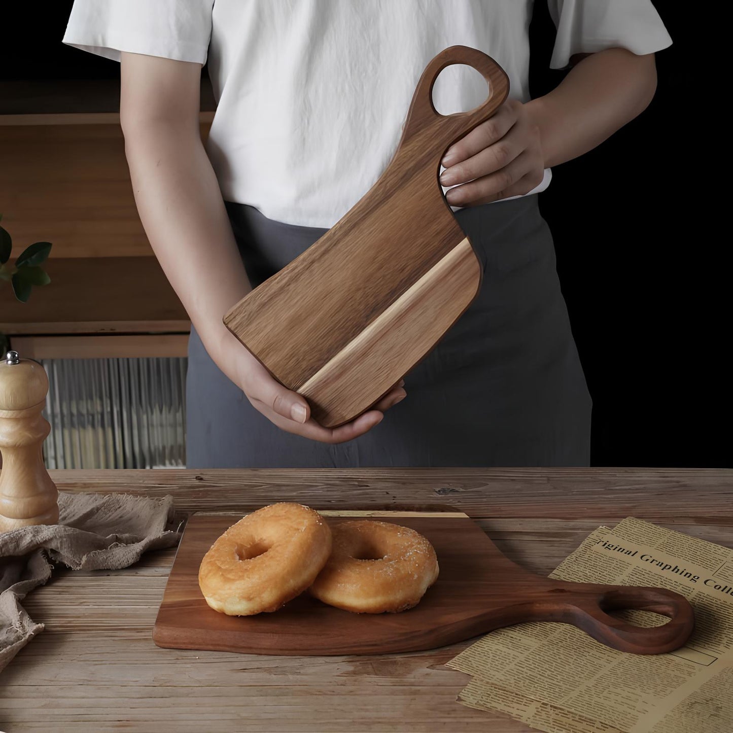 Skorter to cut in acacia wood