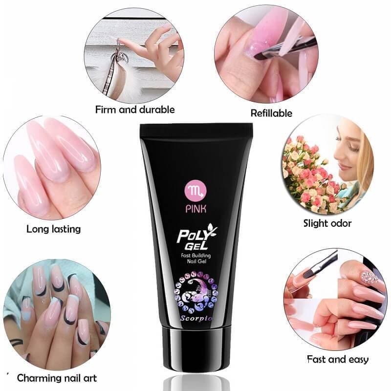 ( 1+ 1 FREE ) Poly Nail Extention Gel Kit