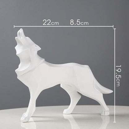 Skorter | Handcrafted Polyresin Wolf Figurine for Home Decor
