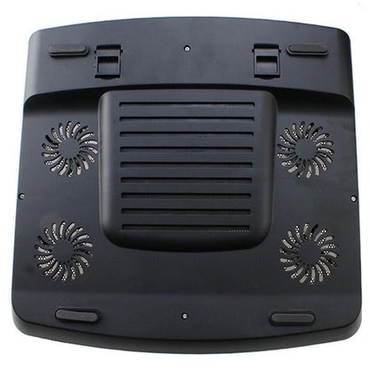Skorter | Portable 5 Fan Cooling Pad LED Light Radiator